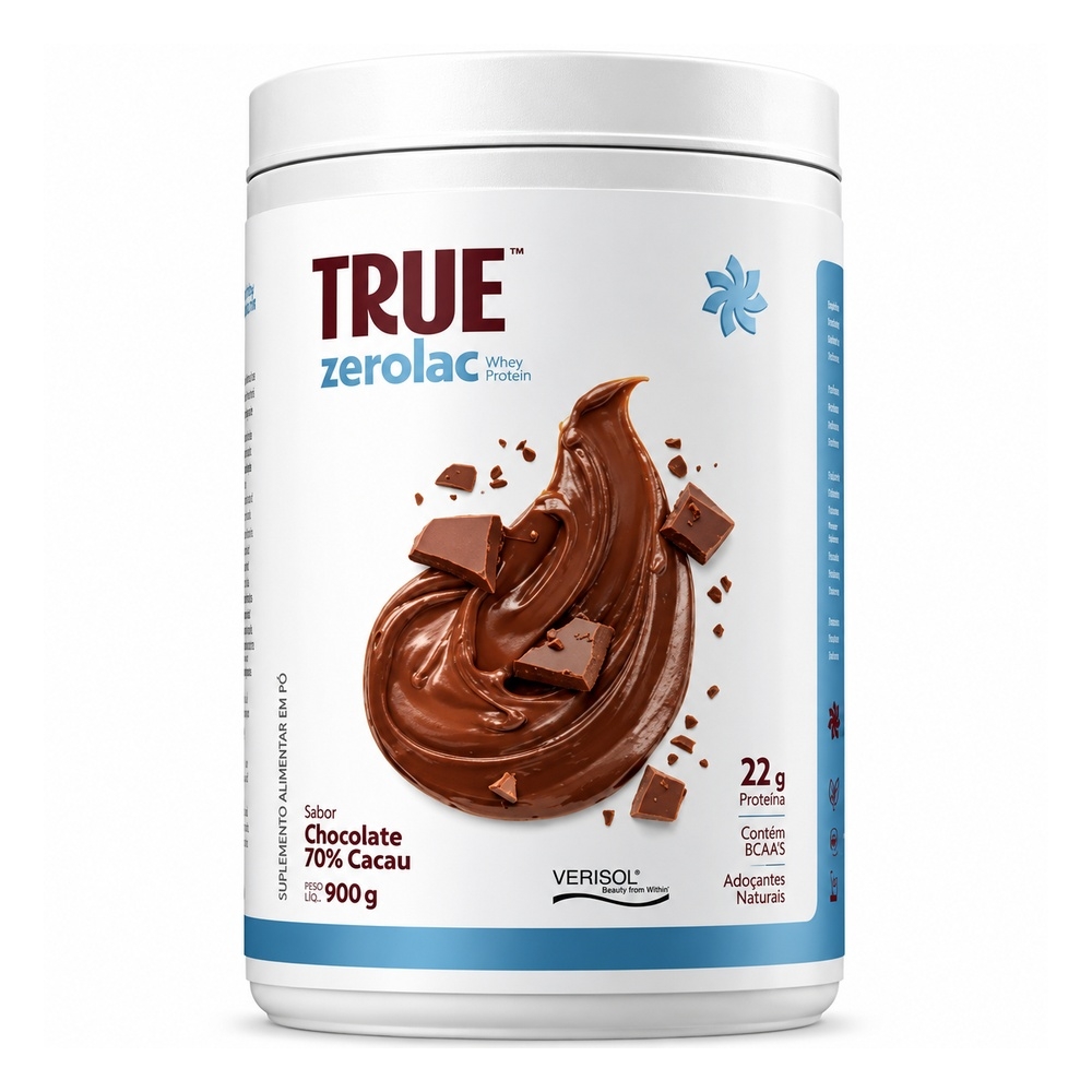 TRUE WHEY ZERO LACTOSE CHOCOLATE 70% CACAU 900G - Padrão
