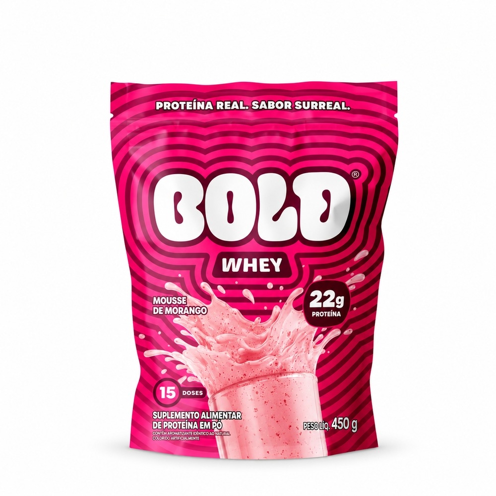 BOLD WHEY MOUSSE DE MORANGO 450G - Padrão