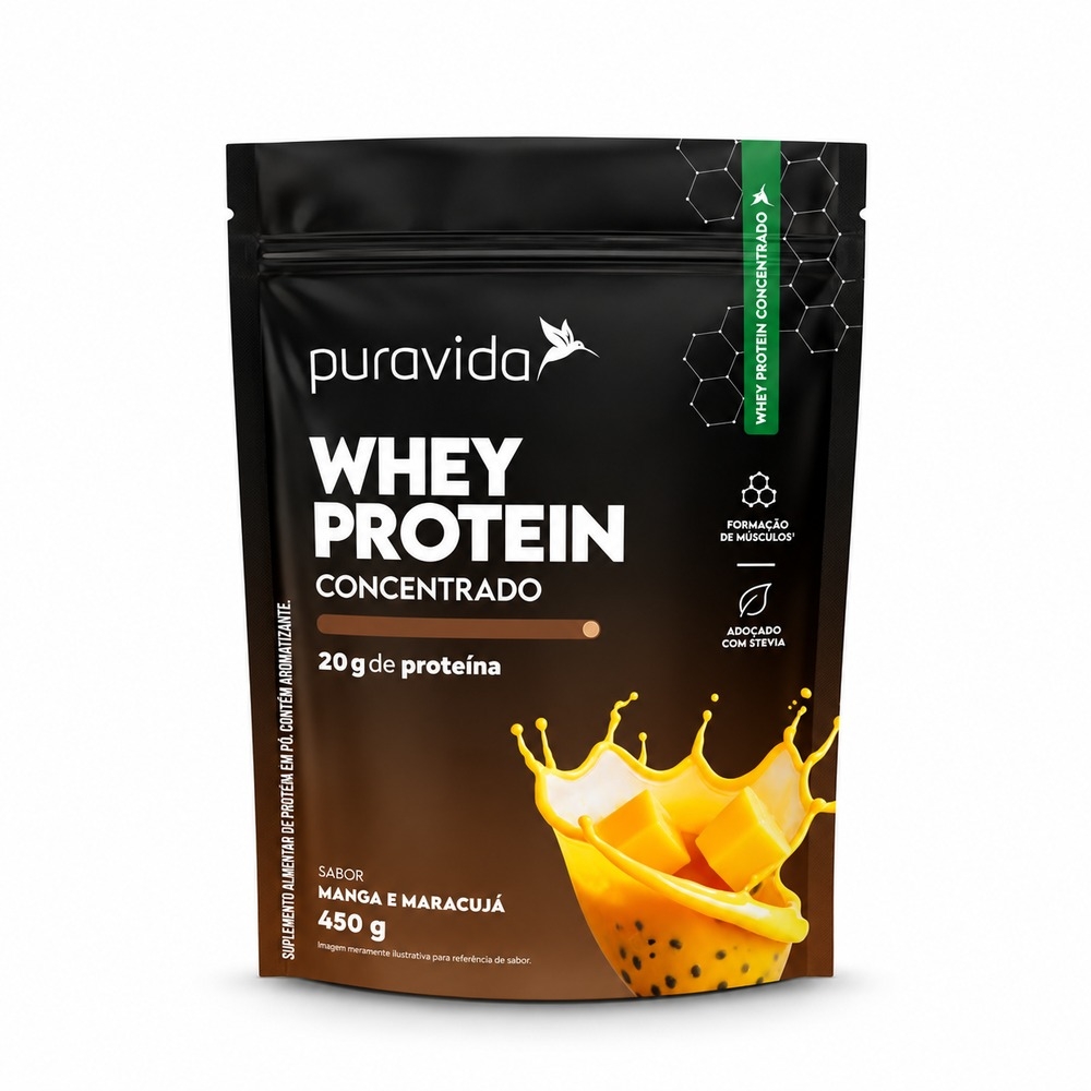 WHEY PROTEIN MANGA E MARACUJA WPC 450G - Padrão