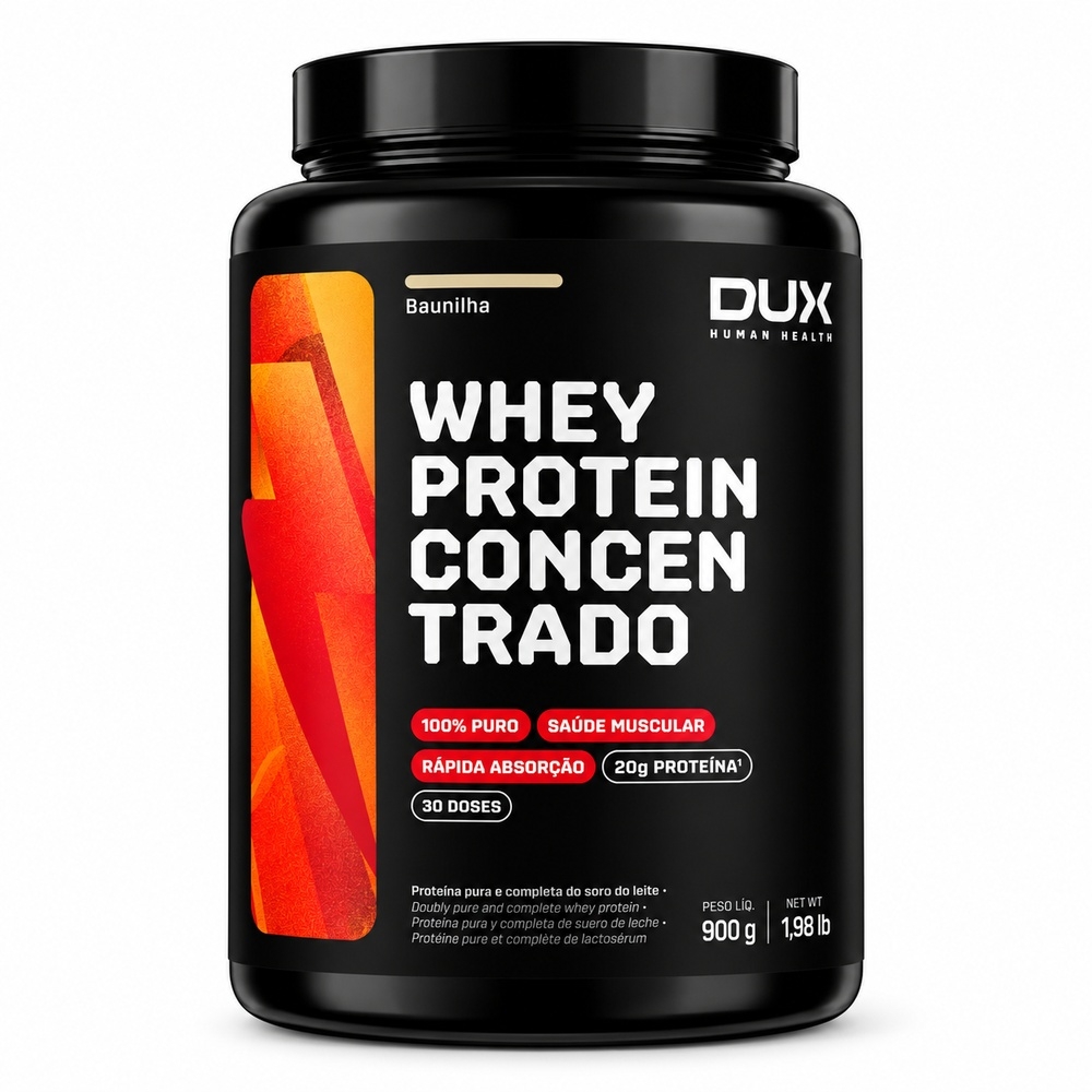 WHEY PROTEIN CONCENTRADO BAUNILHA 900G DUX - Padrão