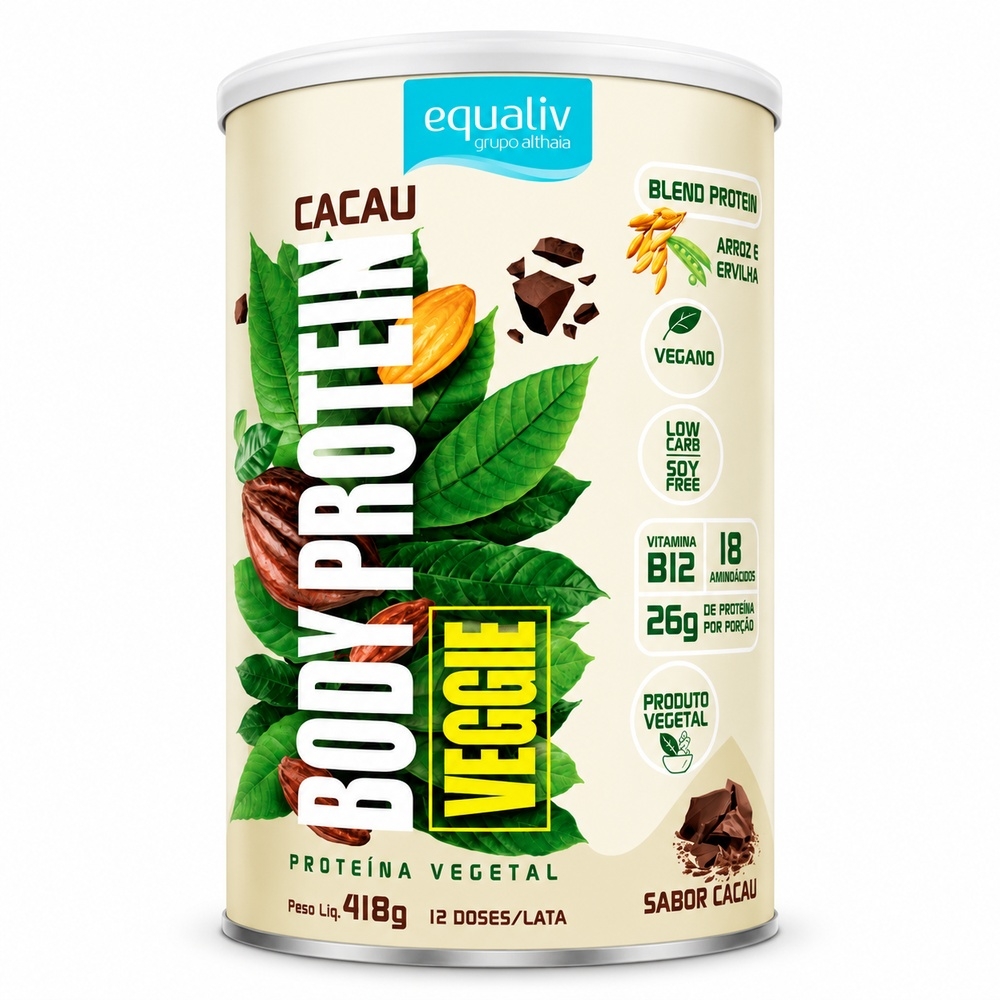 BODY PROTEIN CACAU 418G LATA EQUALIV - Padrão