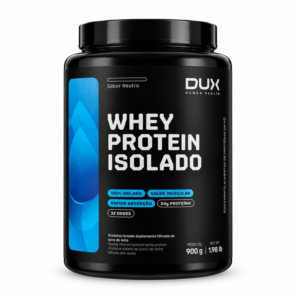 WHEY PROTEIN ISOLADO SABOR NEUTRO 900G DUX - Padrão